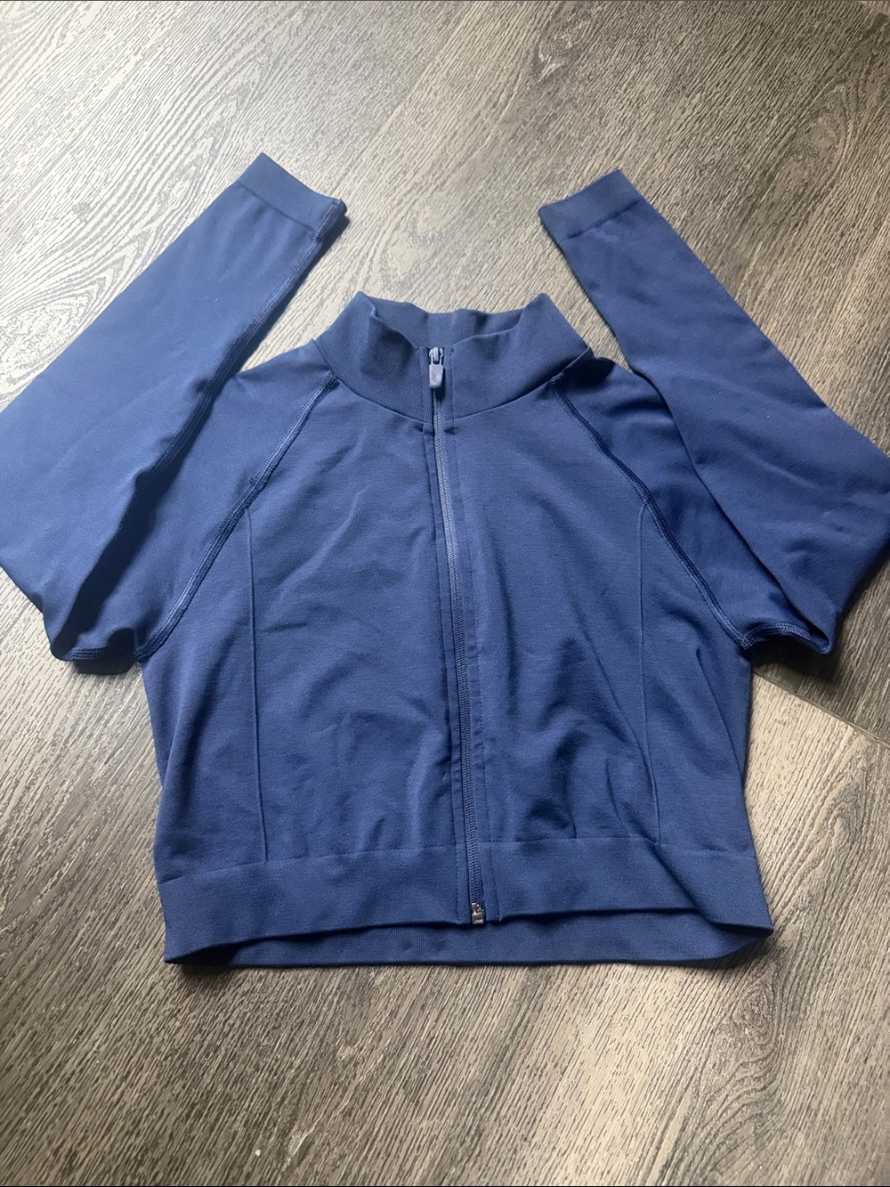Alphalete Navy Blue Full-Zip Jacket size M